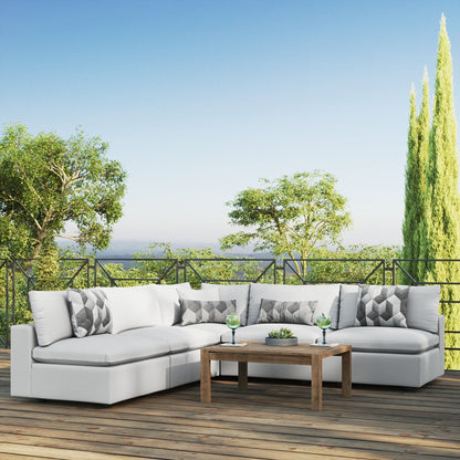 Modway Furniture Commix 5-Piece Outdoor Patio Sectional Sofa by Modway – EEI-5587-CHA