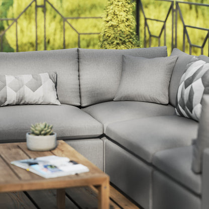 Modway Furniture Commix 5-Piece Outdoor Patio Sectional Sofa by Modway – EEI-5589-CHA