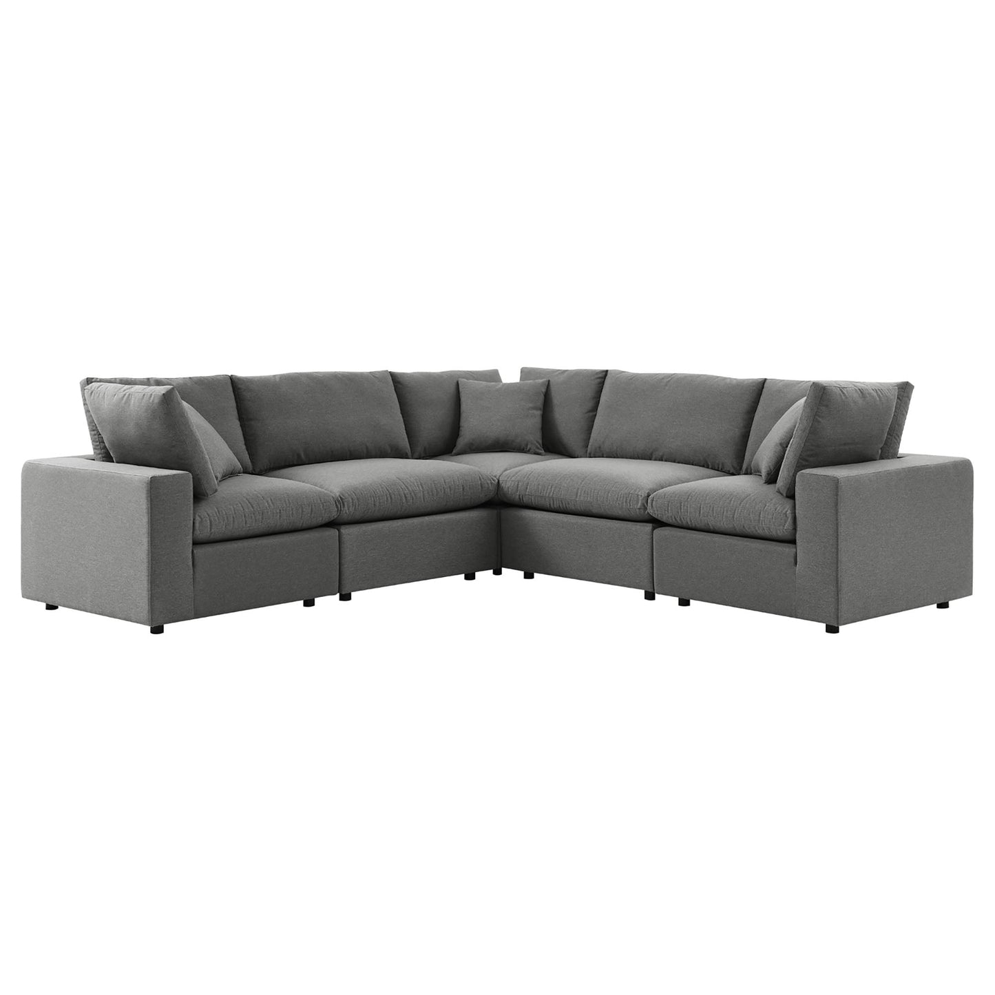 Modway Furniture Commix 5-Piece Outdoor Patio Sectional Sofa by Modway – EEI-5589-CHA
