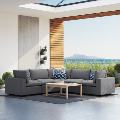 Modway Furniture Commix 5-Piece Sunbrella Outdoor Patio Sectional Sofa by Modway – EEI-5590
