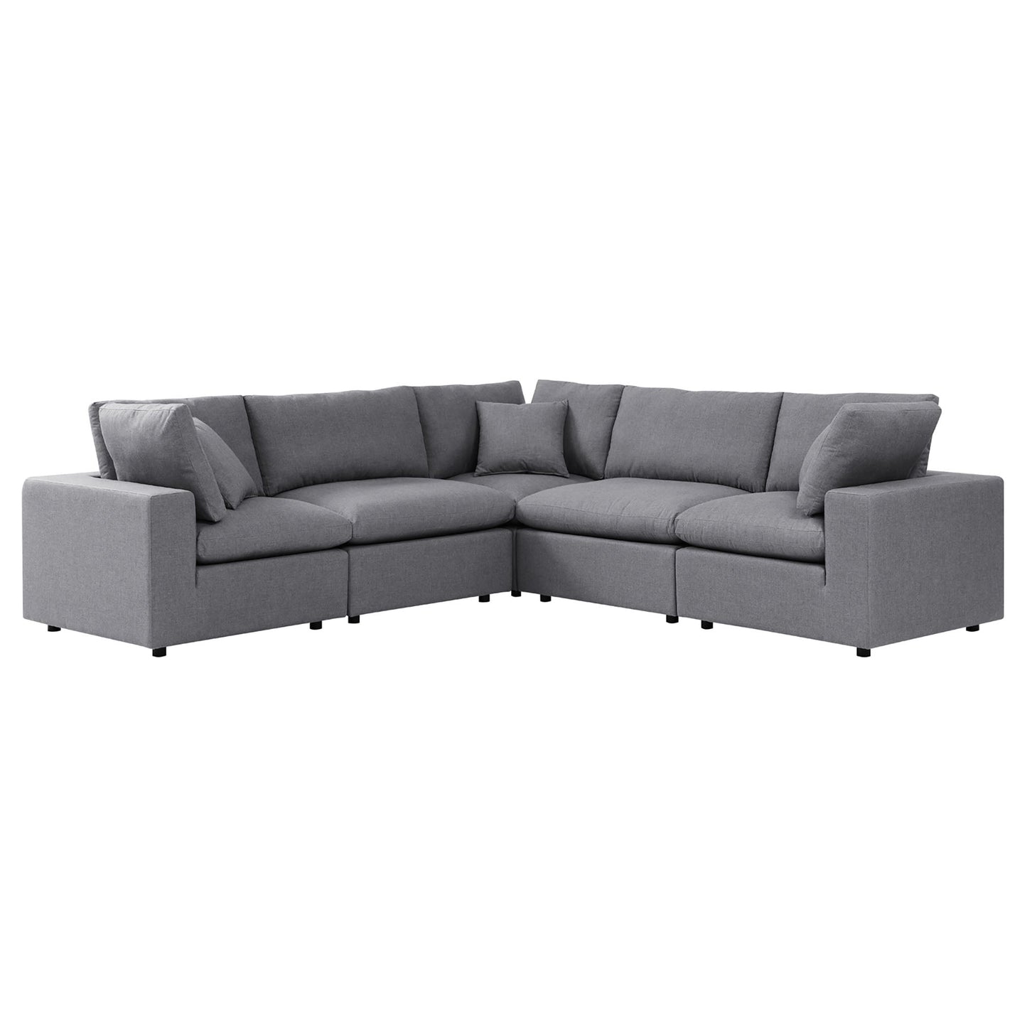 Modway Furniture Commix 5-Piece Sunbrella Outdoor Patio Sectional Sofa by Modway – EEI-5590