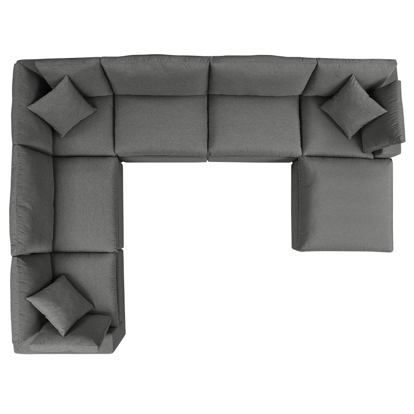 Modway Furniture Commix 7-Piece Outdoor Patio Sectional Sofa by Modway - EEI-5591-CHA
