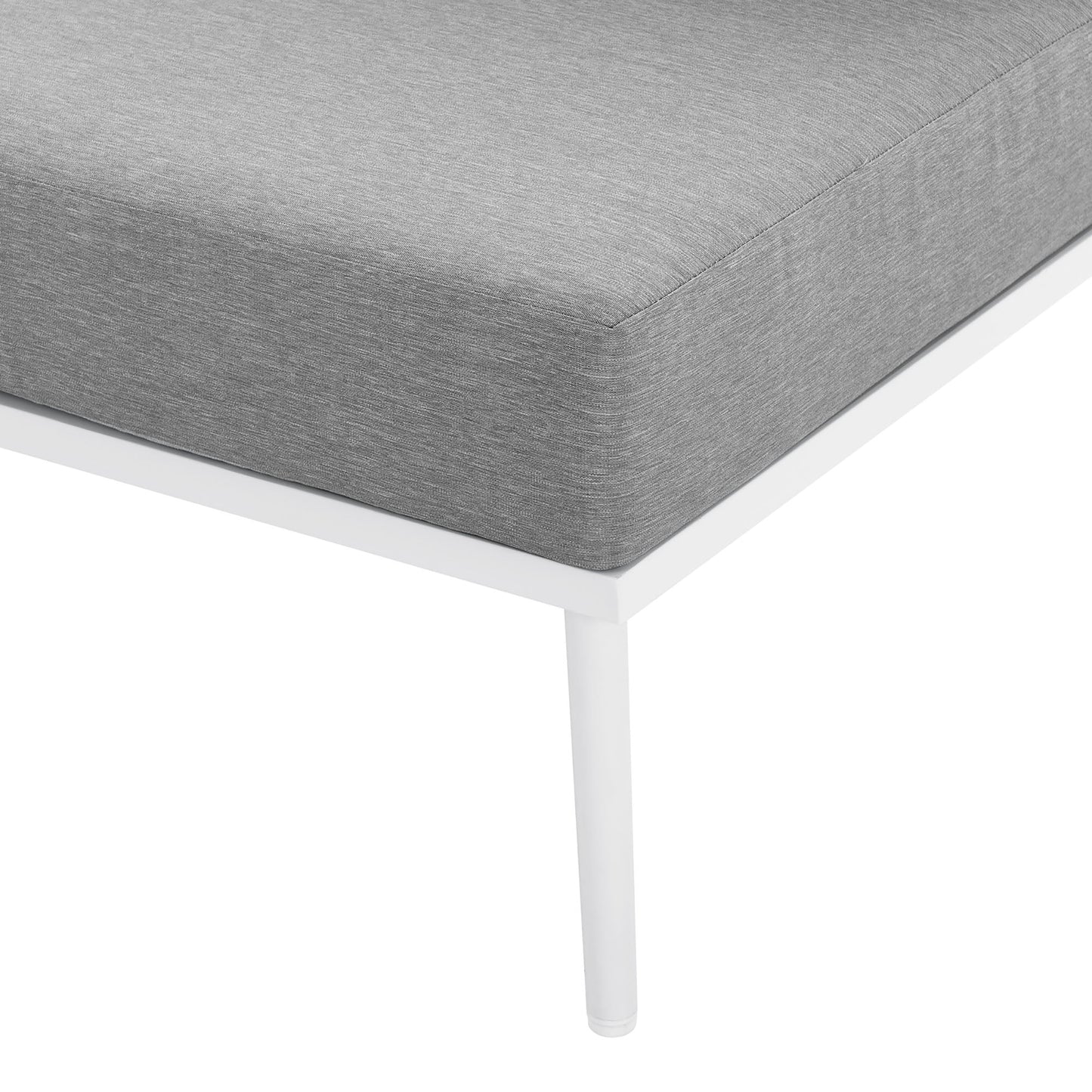 Modway Furniture Stance Outdoor Patio Aluminum Large Sectional Sofa by Modway - EEI-5753-WHI-GRY