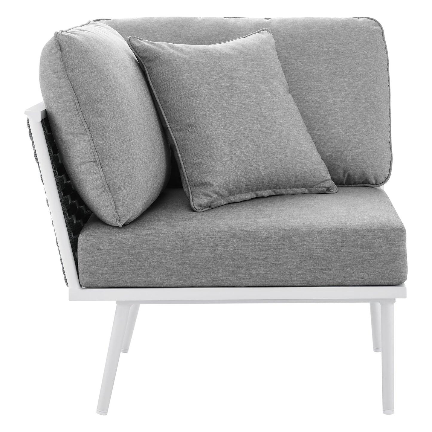 Modway Furniture Stance Outdoor Patio Aluminum Large Sectional Sofa by Modway - EEI-5753-WHI-GRY