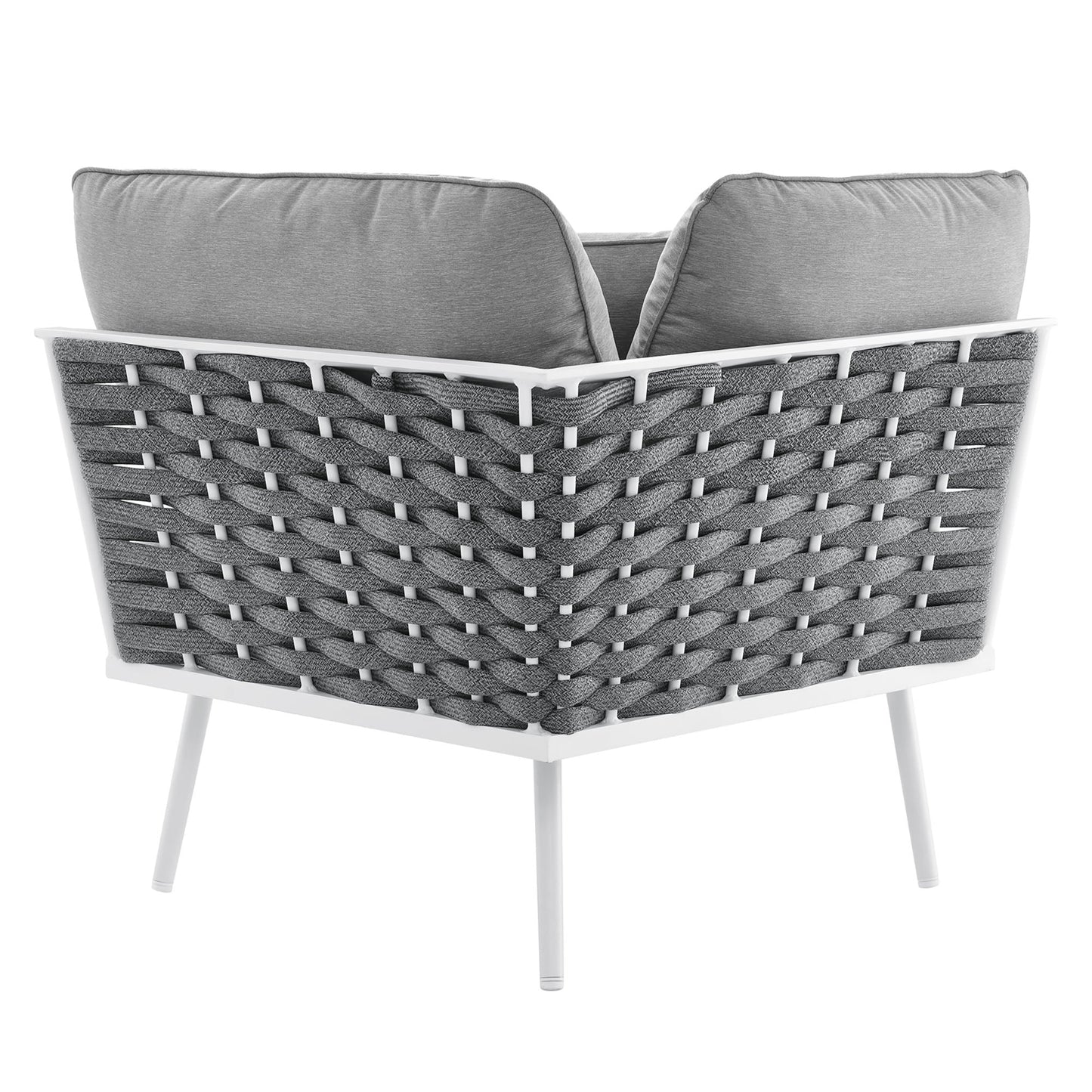 Modway Furniture Stance Outdoor Patio Aluminum Large Sectional Sofa by Modway - EEI-5753-WHI-GRY