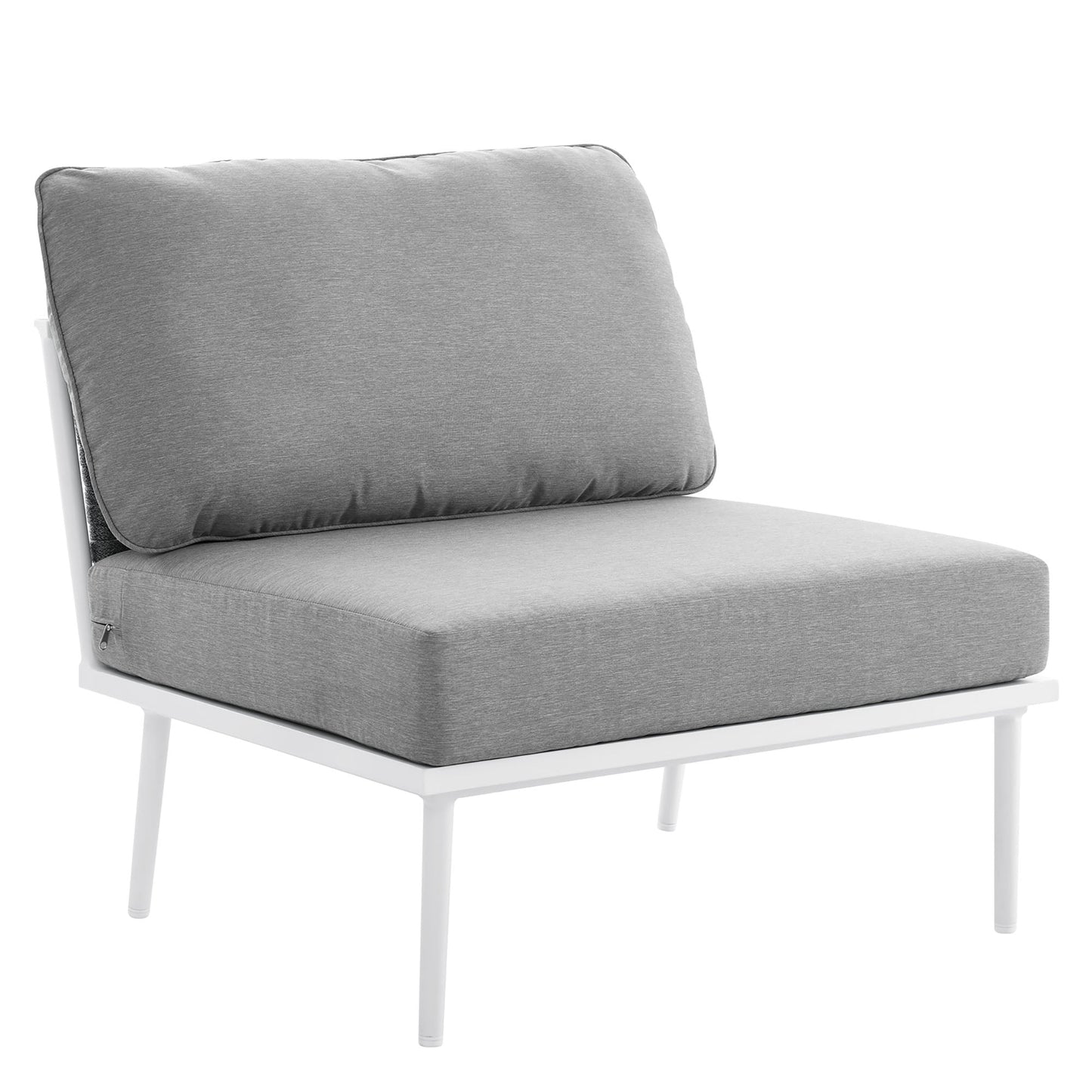Modway Furniture Stance Outdoor Patio Aluminum Large Sectional Sofa by Modway - EEI-5753-WHI-GRY