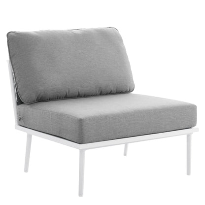 Modway Furniture Stance Outdoor Patio Aluminum Large Sectional Sofa by Modway - EEI-5753-WHI-GRY