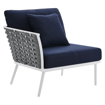 Modway Furniture Stance Outdoor Patio Aluminum Large Sectional Sofa by Modway - EEI-5753-WHI-GRY