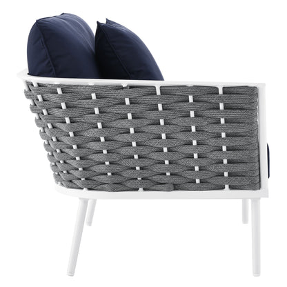 Modway Furniture Stance Outdoor Patio Aluminum Large Sectional Sofa by Modway - EEI-5753-WHI-GRY