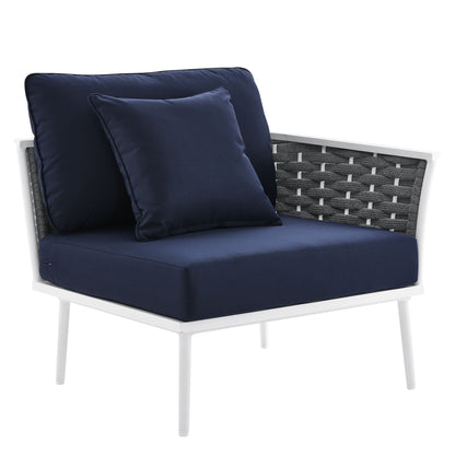 Modway Furniture Stance Outdoor Patio Aluminum Large Sectional Sofa by Modway - EEI-5753-WHI-GRY