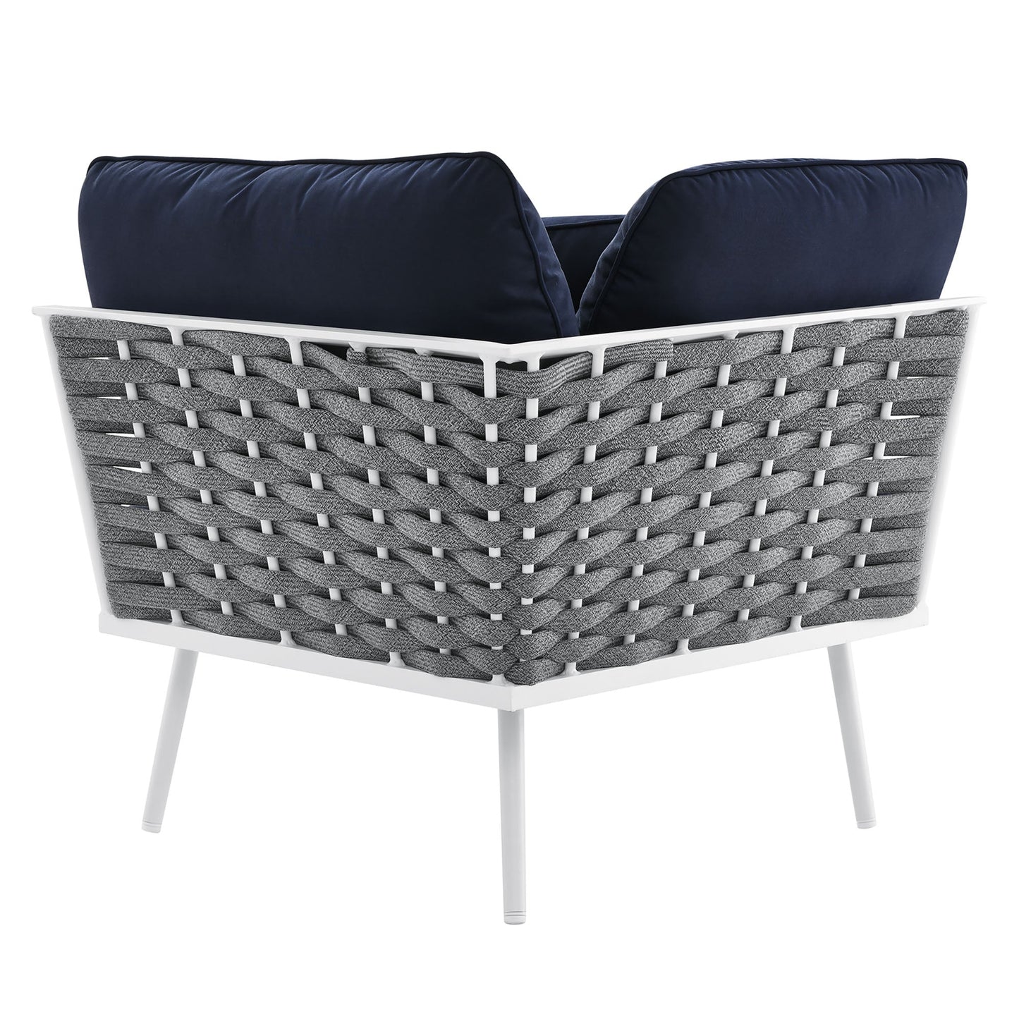 Modway Furniture Stance Outdoor Patio Aluminum Large Sectional Sofa by Modway - EEI-5753-WHI-GRY