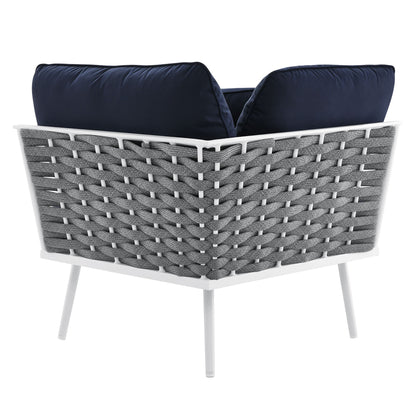 Modway Furniture Stance Outdoor Patio Aluminum Large Sectional Sofa by Modway - EEI-5753-WHI-GRY