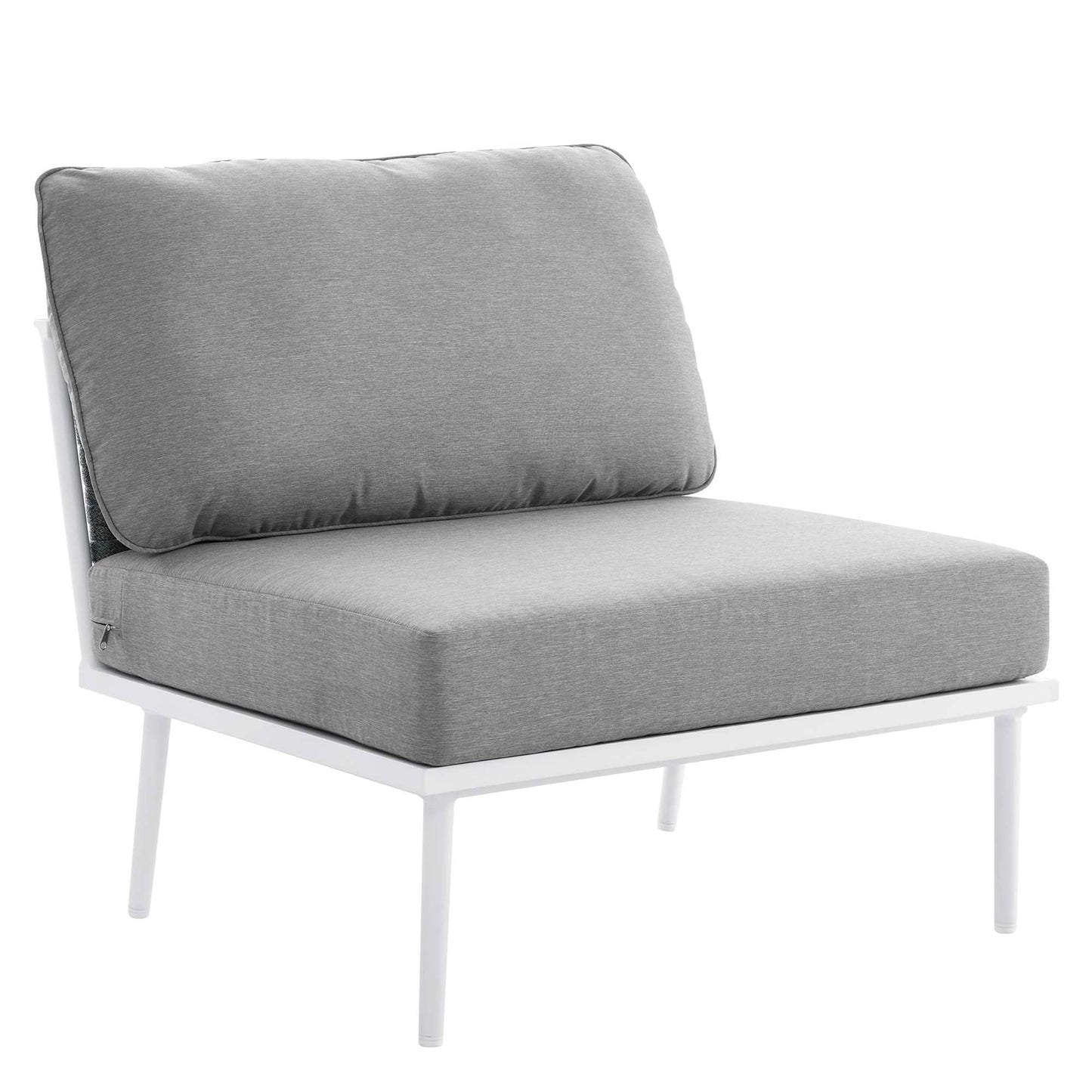 Modway Furniture Stance 8 Piece Outdoor Patio Aluminum Sectional Sofa Set by Modway - EEI-5757-WHI-GRY