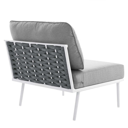 Modway Furniture Stance 8 Piece Outdoor Patio Aluminum Sectional Sofa Set by Modway - EEI-5757-WHI-GRY