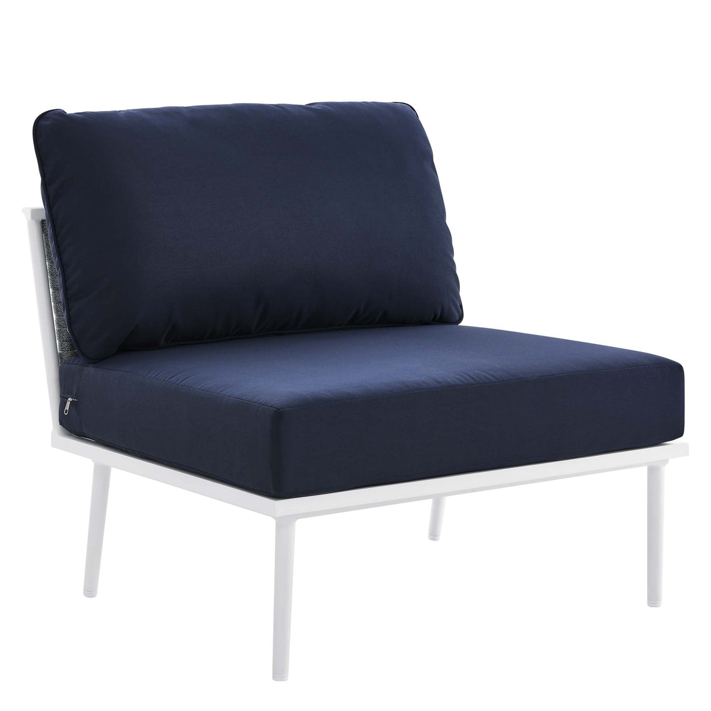 Modway Furniture Stance 8 Piece Outdoor Patio Aluminum Sectional Sofa Set by Modway - EEI-5757-WHI-GRY