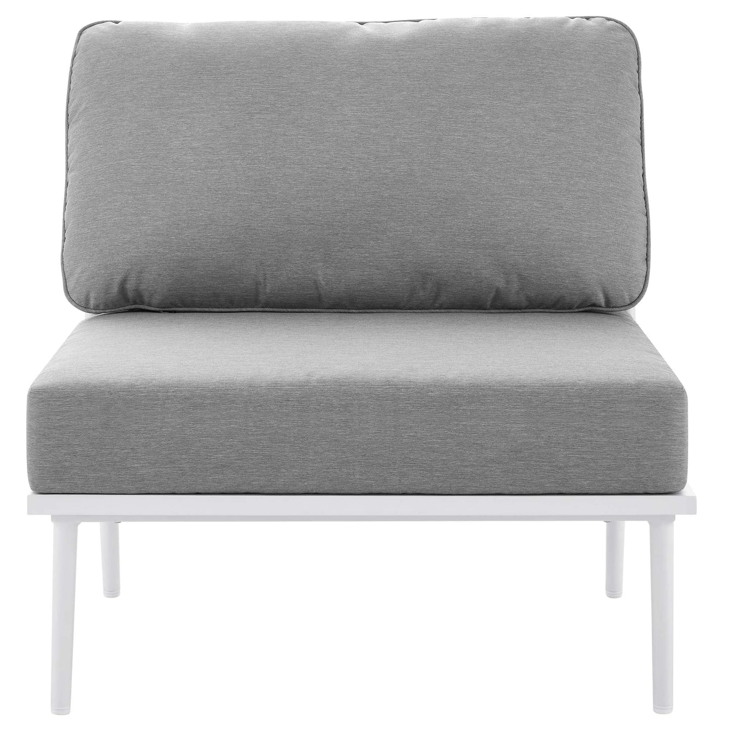 Modway Furniture Stance 9 Piece Aluminum Outdoor Patio Aluminum Sectional Sofa Set by Modway - EEI-5758-WHI-GRY