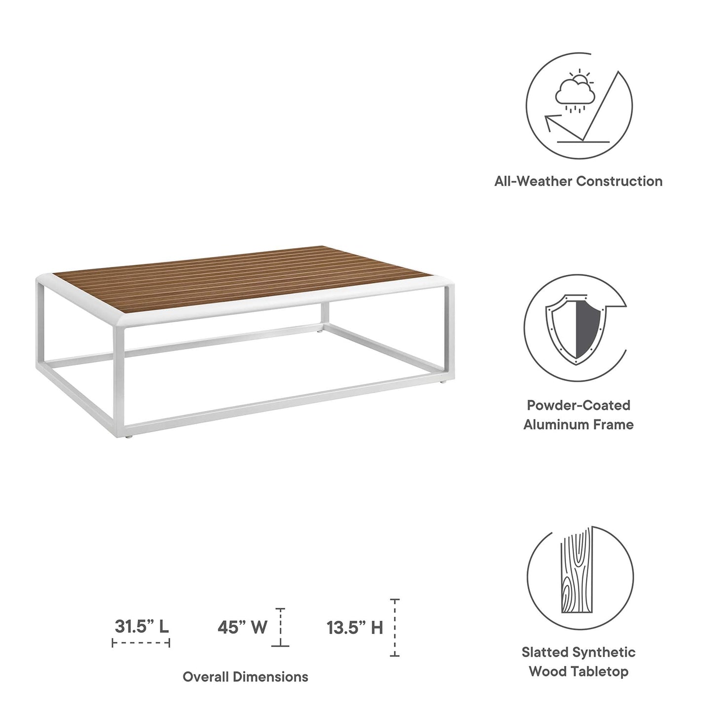 Modway Furniture Stance 9 Piece Aluminum Outdoor Patio Aluminum Sectional Sofa Set by Modway - EEI-5758-WHI-GRY