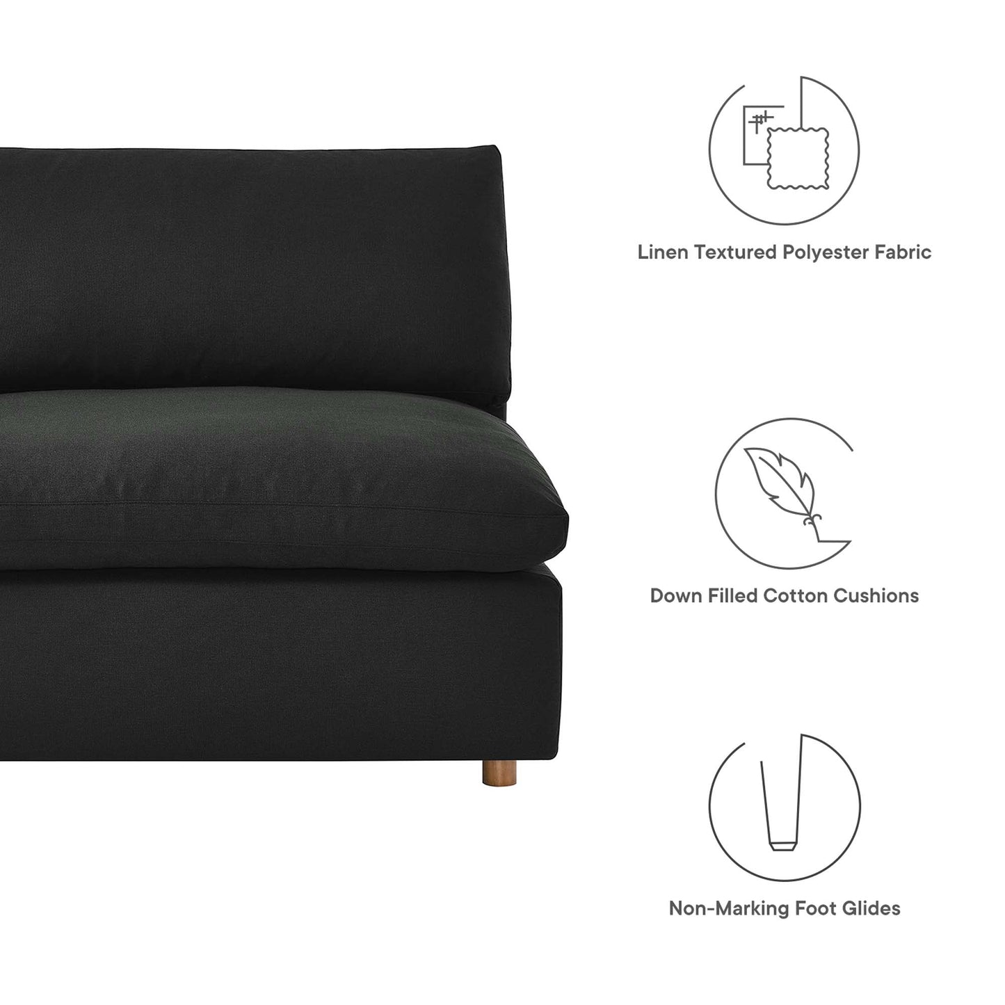 Modway Furniture Commix 6-Piece Down Filled Overstuffed Sectional Sofa by Modway – EEI-5761
