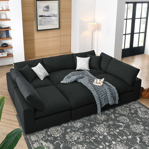 Modway Furniture Commix 6-Piece Down Filled Overstuffed Sectional Sofa by Modway – EEI-5761