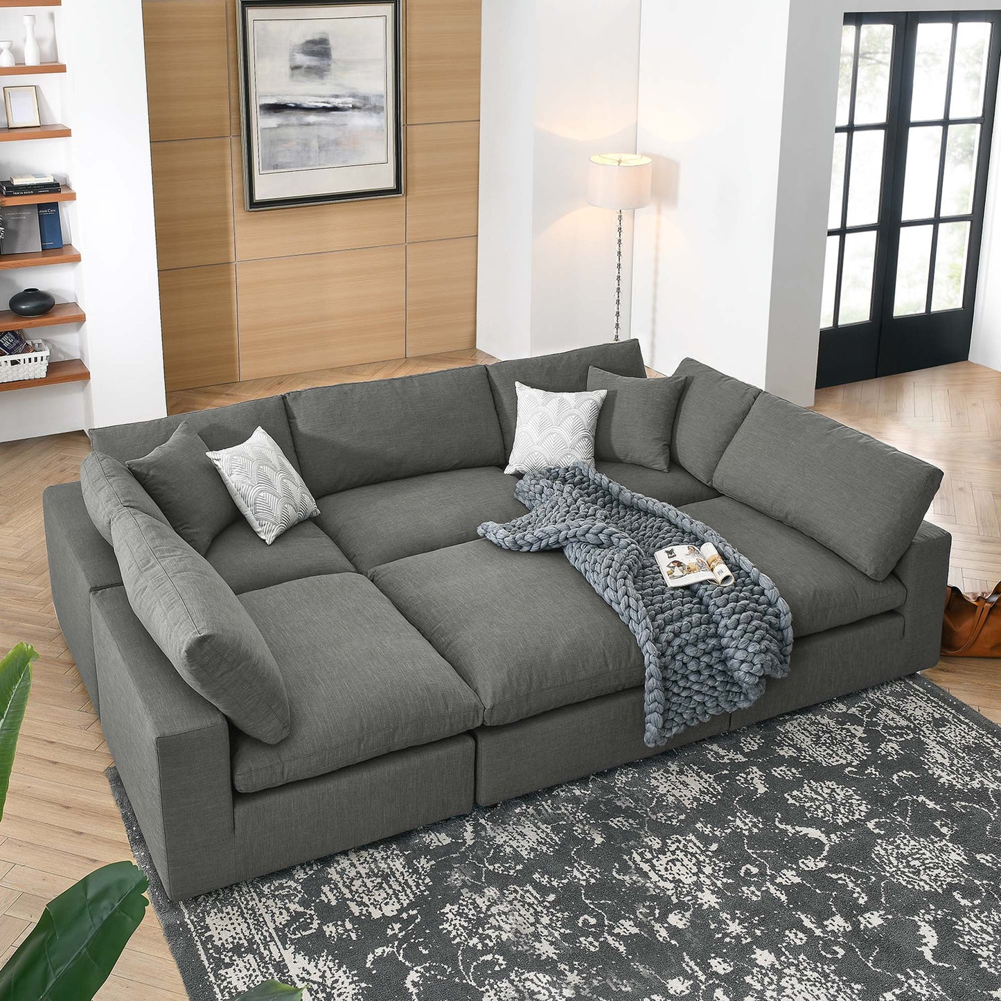 Modway Furniture Commix 6-Piece Down Filled Overstuffed Sectional Sofa by Modway – EEI-5761