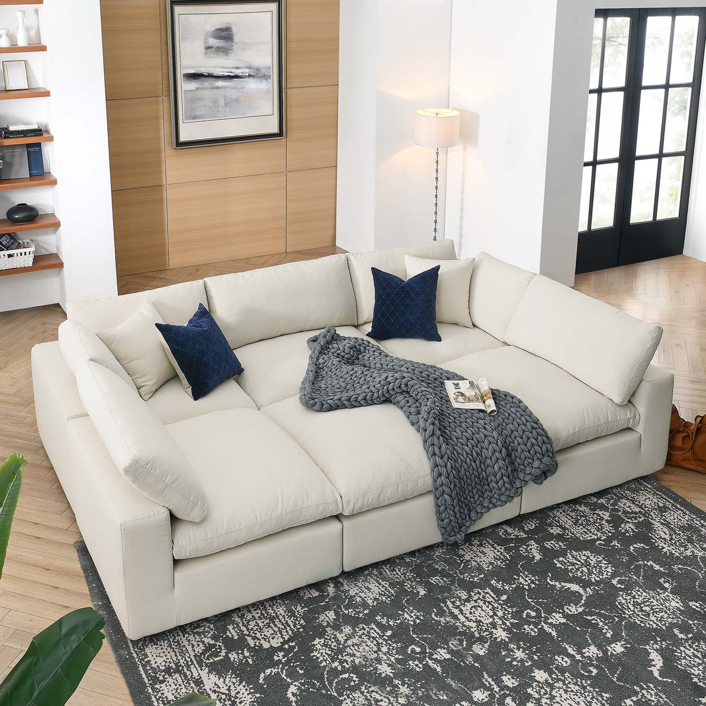 Modway Furniture Commix 6-Piece Down Filled Overstuffed Sectional Sofa by Modway – EEI-5761