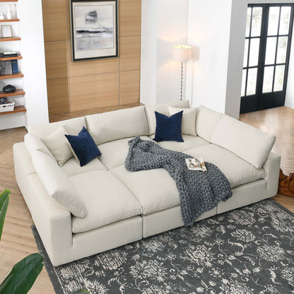 Modway Furniture Commix 6-Piece Down Filled Overstuffed Sectional Sofa by Modway – EEI-5761