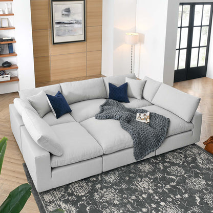 Modway Furniture Commix 6-Piece Down Filled Overstuffed Sectional Sofa by Modway – EEI-5761