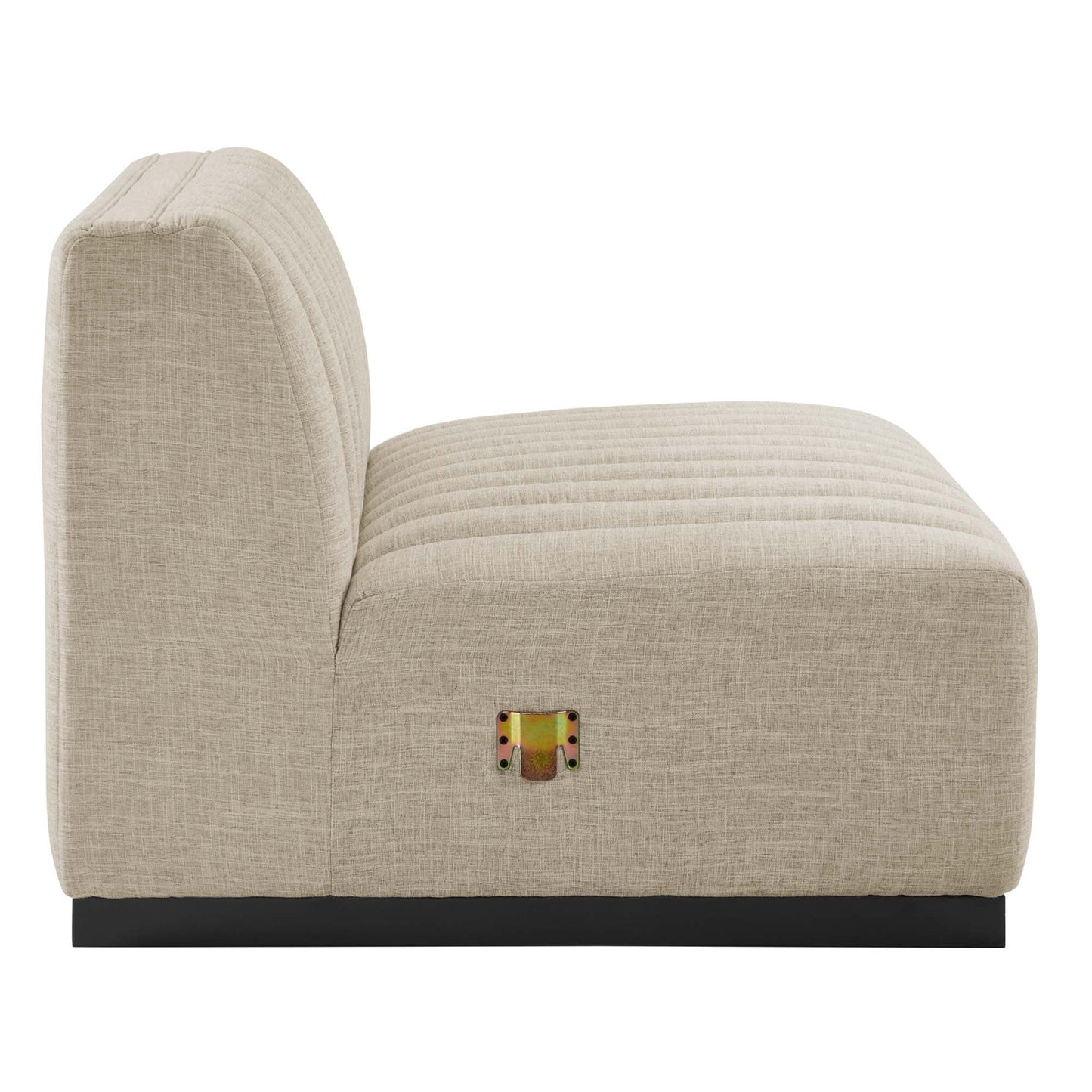 Modway Furniture Conjure Channel Tufted Upholstered Fabric Sofa by Modway - EEI-5787-BLK-LGR