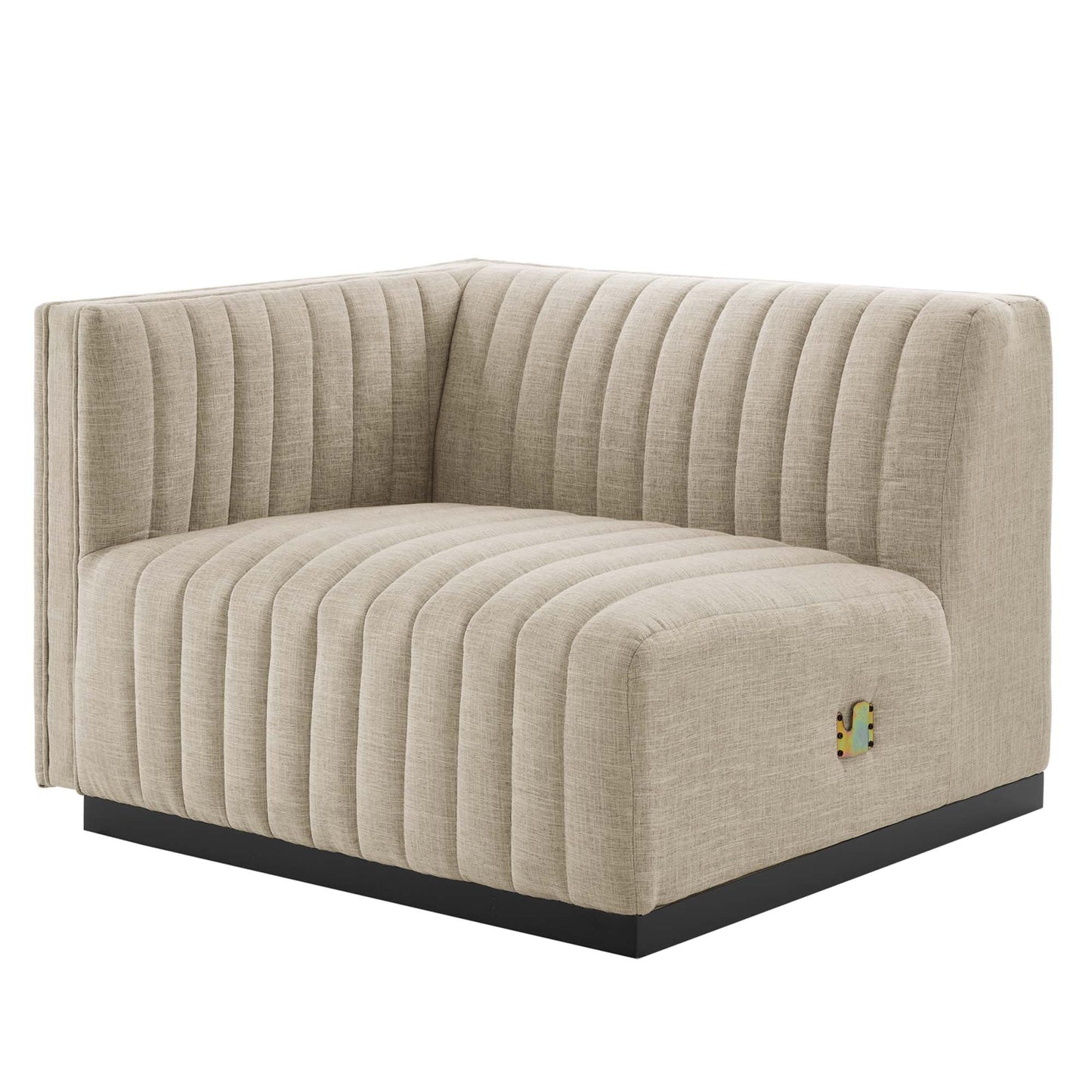 Modway Furniture Conjure 5-Piece Channel Tufted Upholstered Fabric Sectional by Modway – EEI-5796