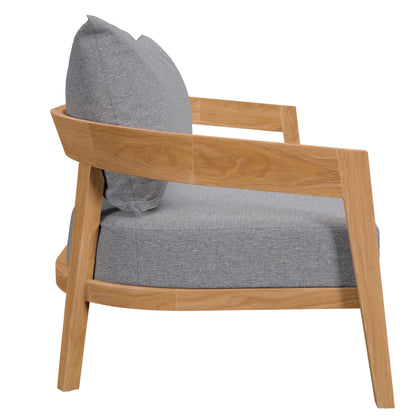 Modway Furniture Brisbane 3-Piece Teak Wood Outdoor Patio Set by Modway - EEI-5834-NAT-GRY