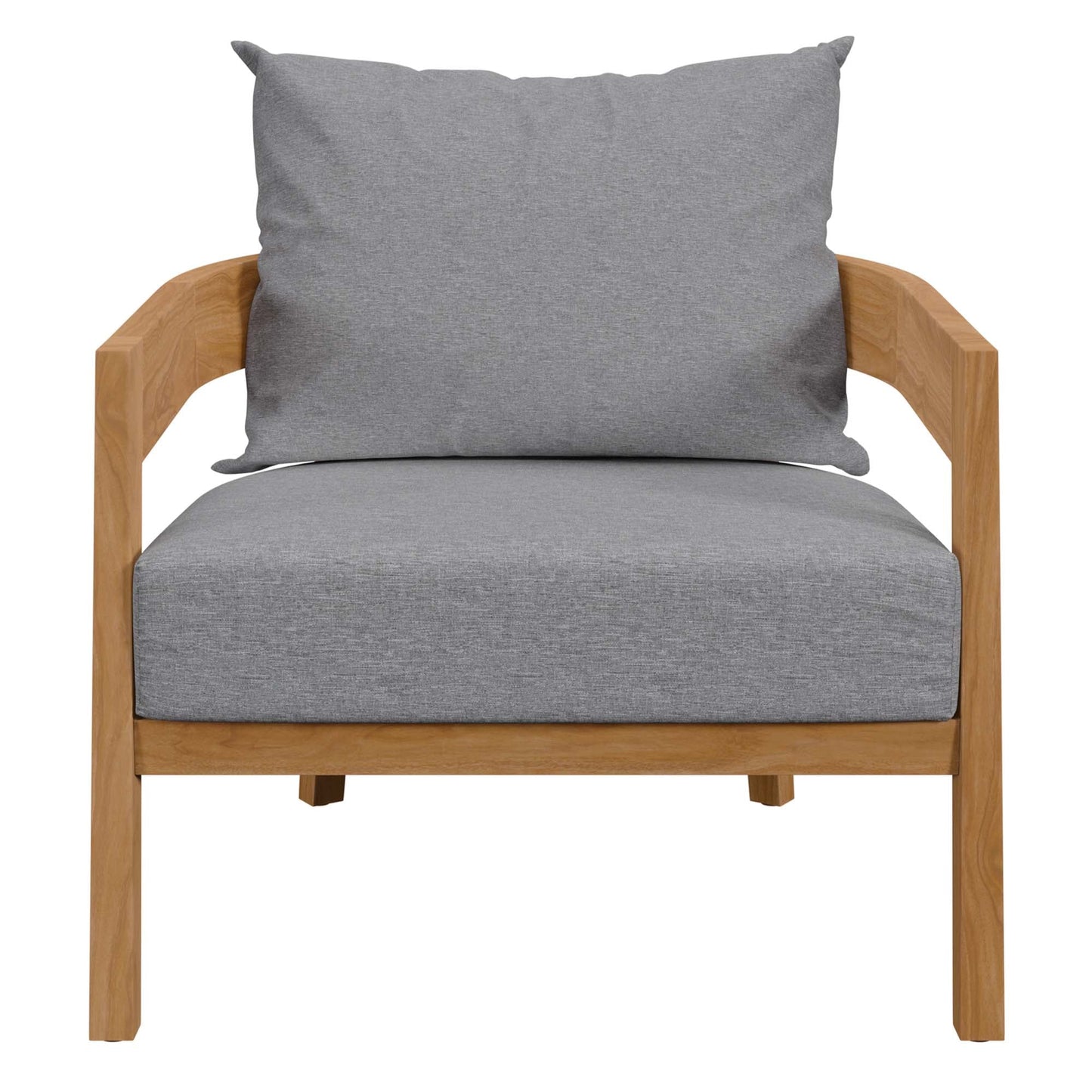 Modway Furniture Brisbane 3-Piece Teak Wood Outdoor Patio Set by Modway - EEI-5834-NAT-GRY