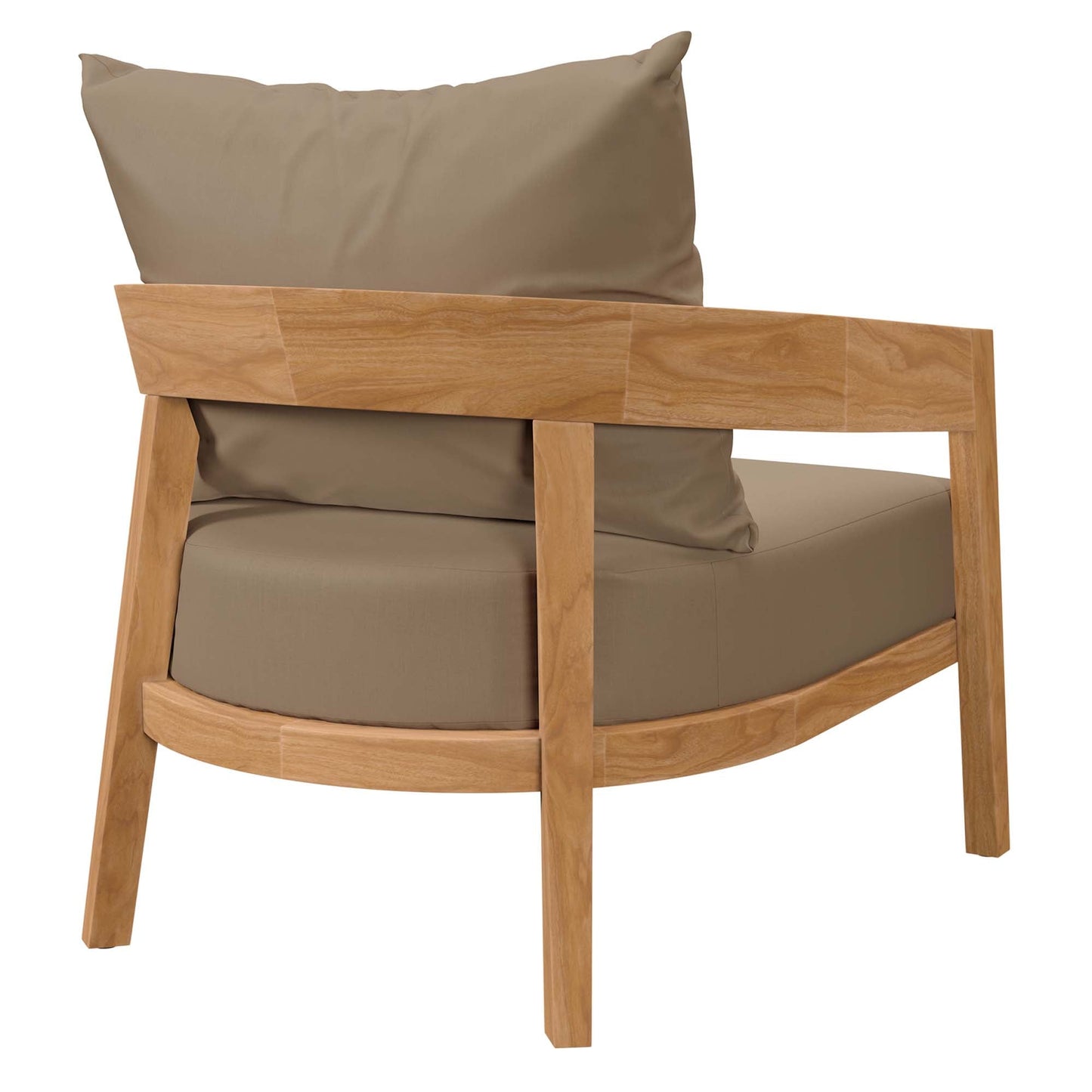Modway Furniture Brisbane 3-Piece Teak Wood Outdoor Patio Set by Modway - EEI-5834-NAT-GRY