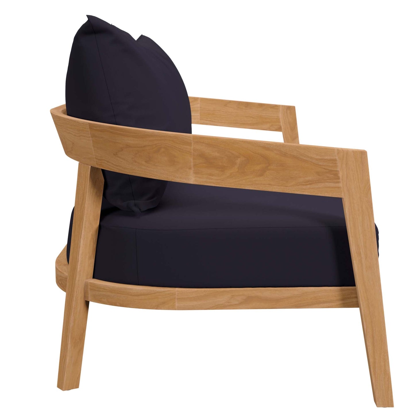 Modway Furniture Brisbane 3-Piece Teak Wood Outdoor Patio Set by Modway - EEI-5834-NAT-GRY