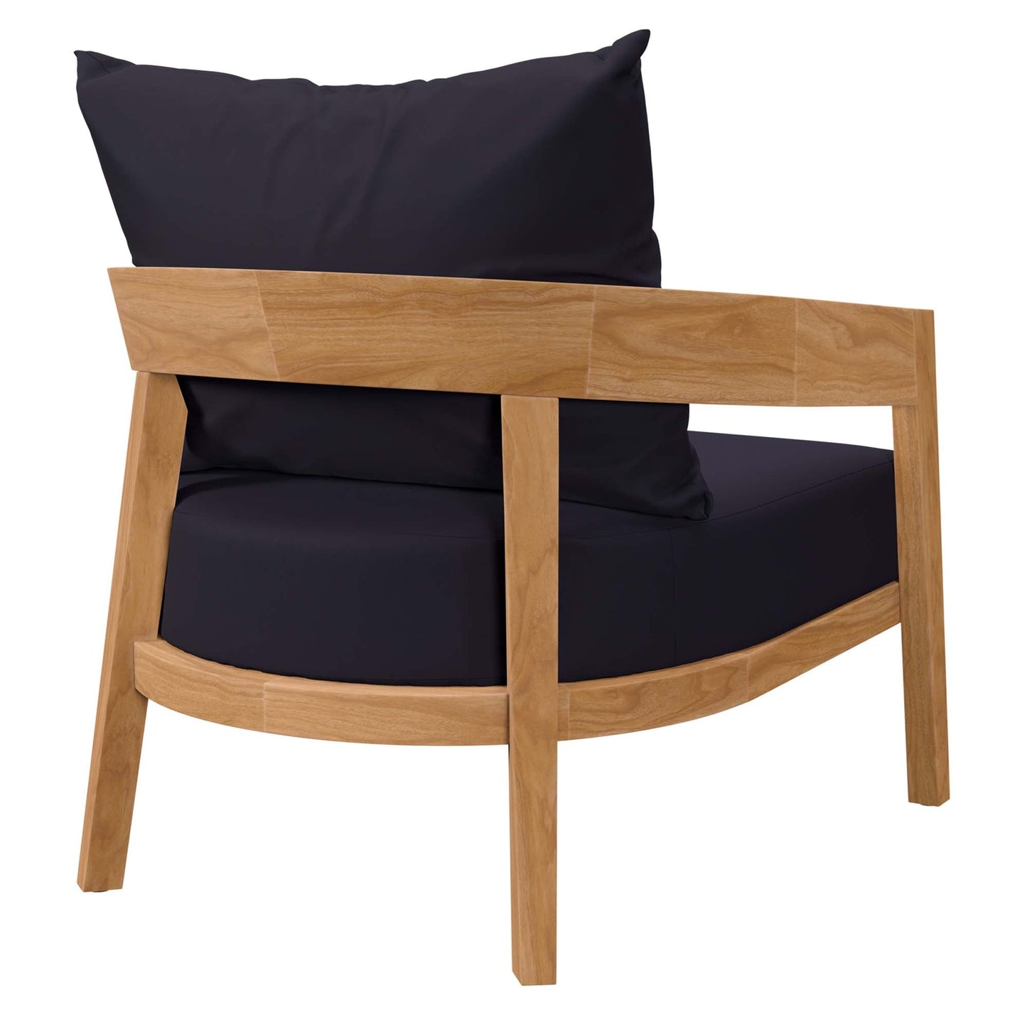 Modway Furniture Brisbane 3-Piece Teak Wood Outdoor Patio Set by Modway - EEI-5834-NAT-GRY