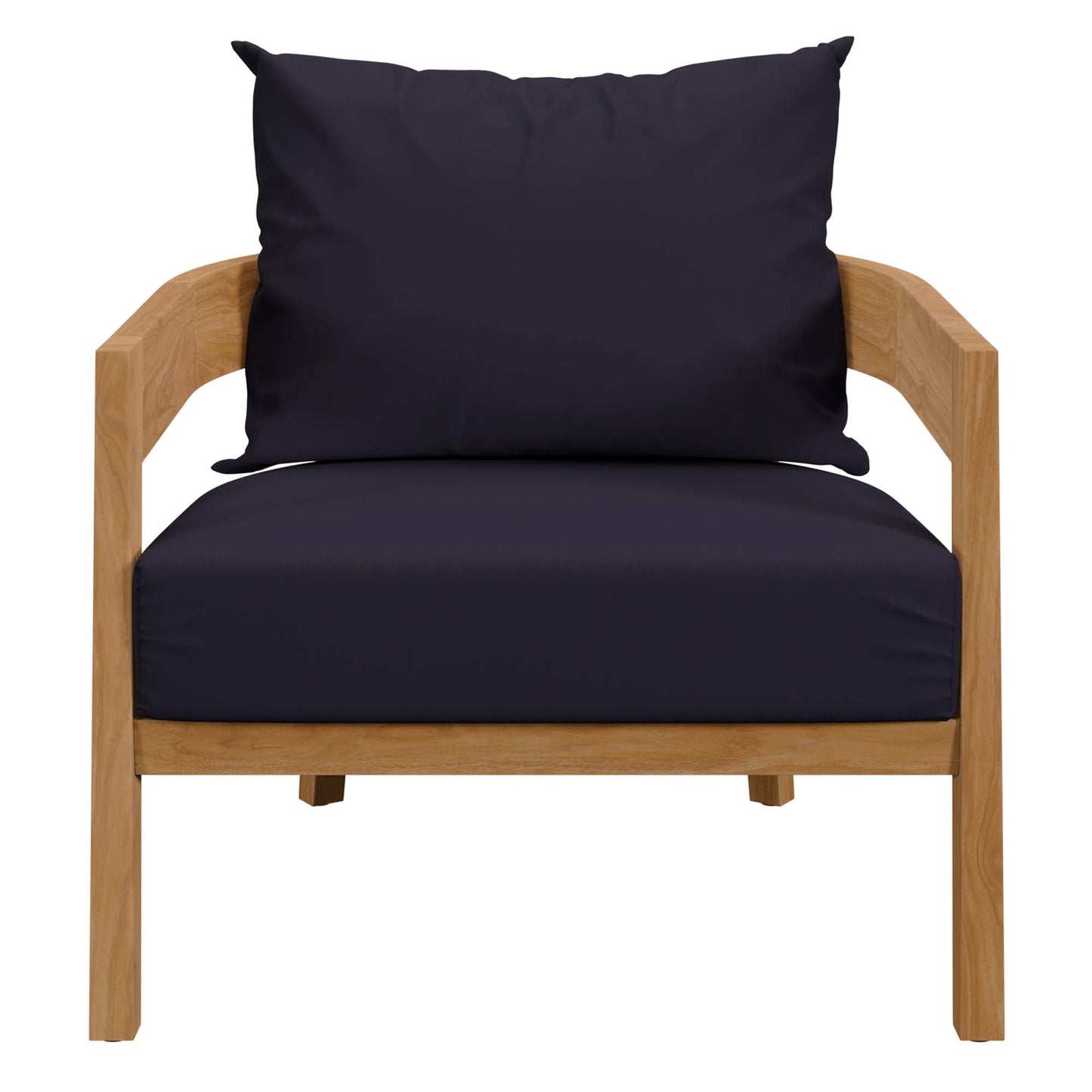 Modway Furniture Brisbane 3-Piece Teak Wood Outdoor Patio Set by Modway - EEI-5834-NAT-GRY