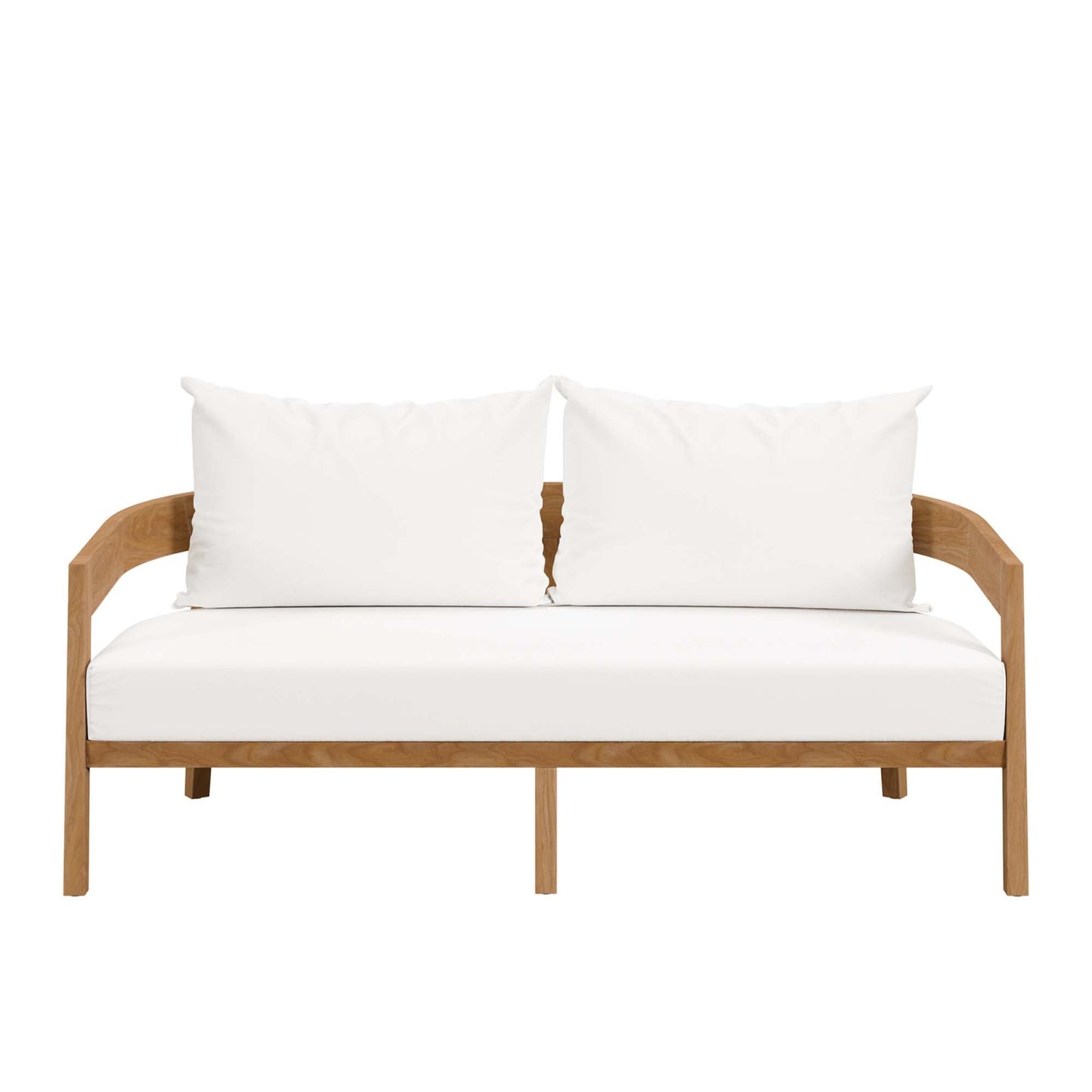 Modway Furniture Brisbane 3-Piece Teak Wood Outdoor Patio Set by Modway - EEI-5834-NAT-GRY