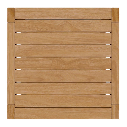 Modway Furniture Carlsbad 3-Piece Teak Wood Outdoor Patio Outdoor Patio Set - EEI-5838-NAT-GRY