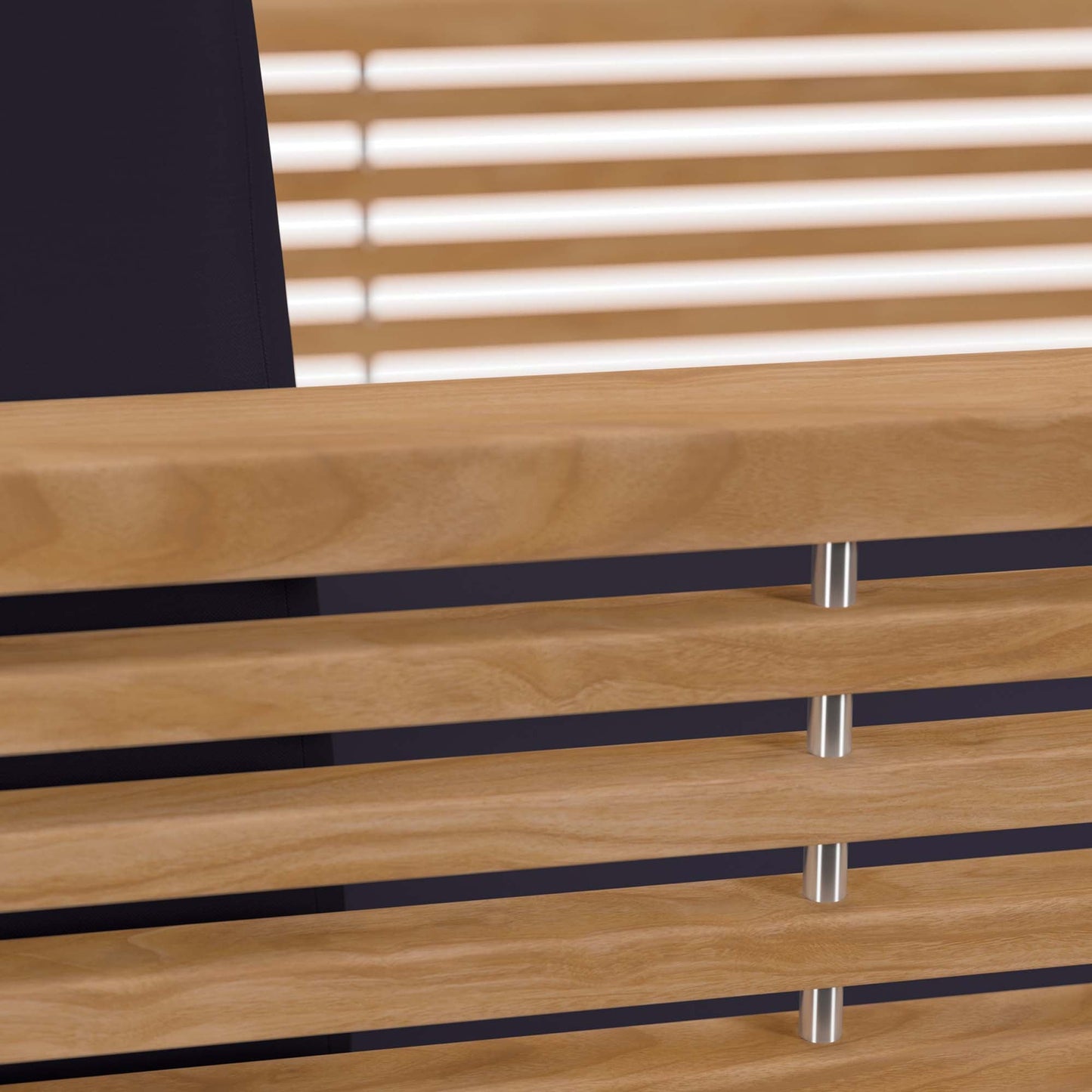 Modway Furniture Carlsbad 3-Piece Teak Wood Outdoor Patio Outdoor Patio Set - EEI-5838-NAT-GRY