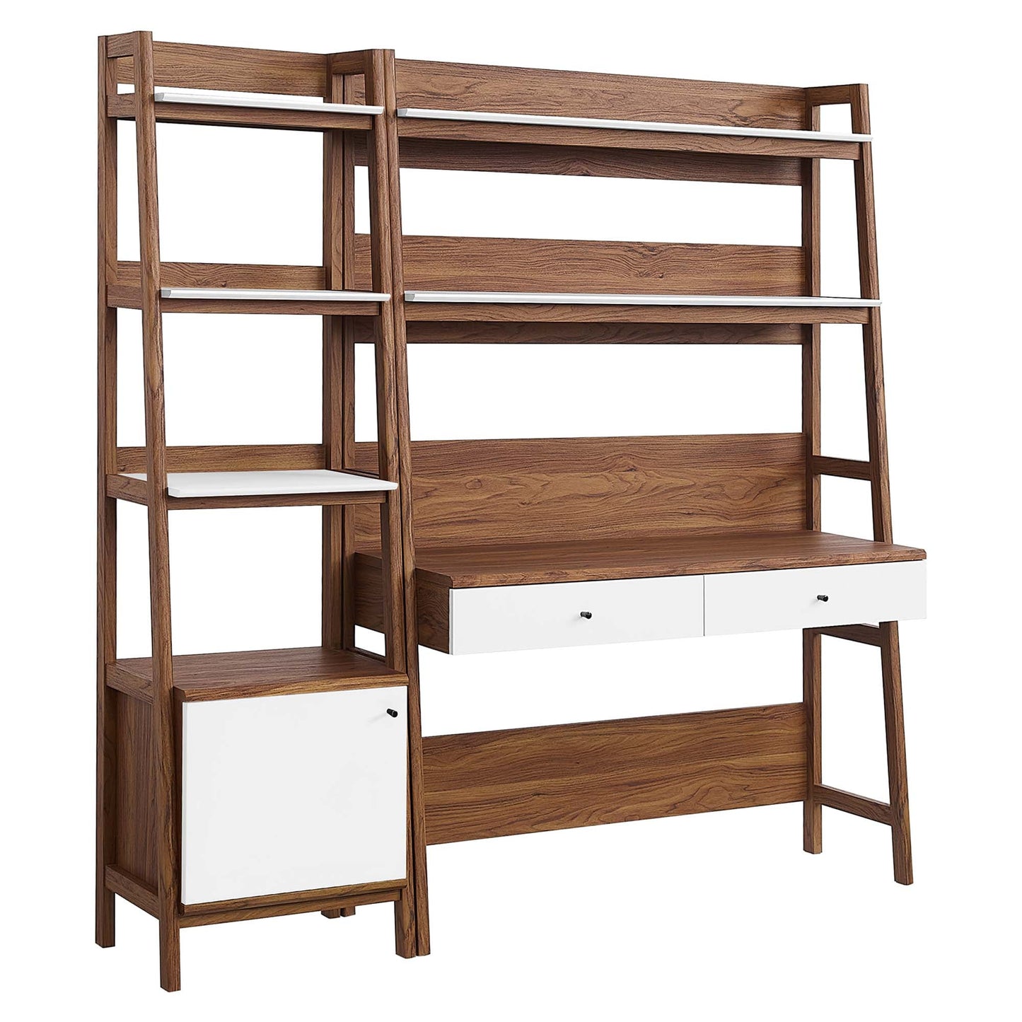 Modway Furniture Bixby 2-Piece Wood Office Desk and Bookshelf - EEI-6111-OAK