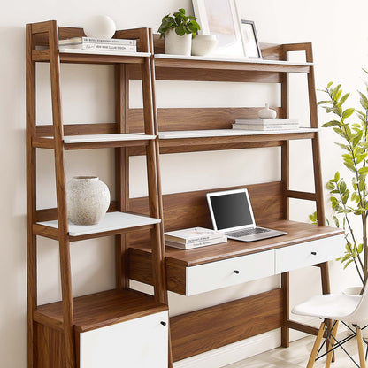 Modway Furniture Bixby 2-Piece Wood Office Desk and Bookshelf - EEI-6111-OAK