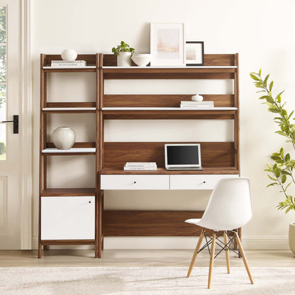 Modway Furniture Bixby 2-Piece Wood Office Desk and Bookshelf - EEI-6111-OAK