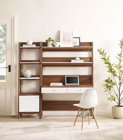 Modway Furniture Bixby 2-Piece Wood Office Desk and Bookshelf - EEI-6111-OAK