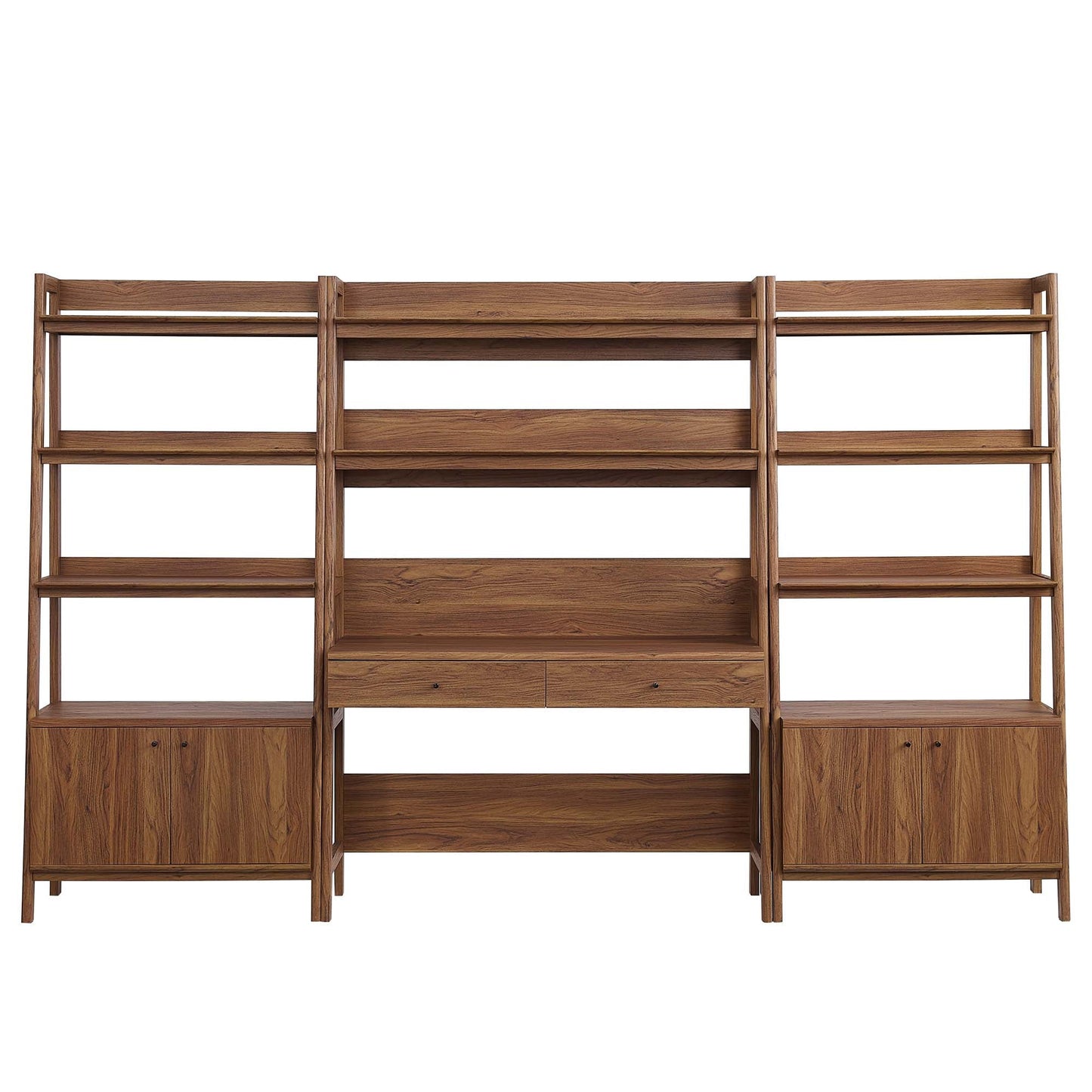 Modway Furniture Bixby 3-Piece Wood Office Desk and Bookshelf – EEI-6115-OAK