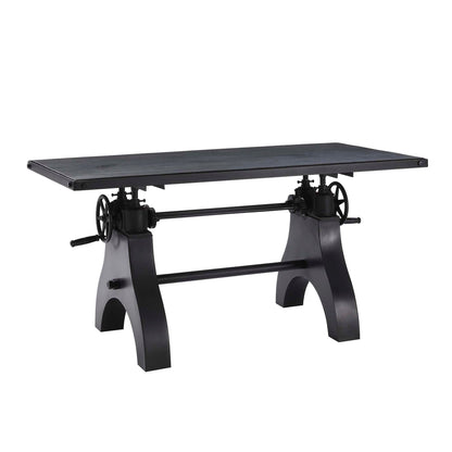 Modway furniture Genuine 60" Crank Adjustable Height Dining Table and Computer Desk - EEI-6148-BLK-BLK