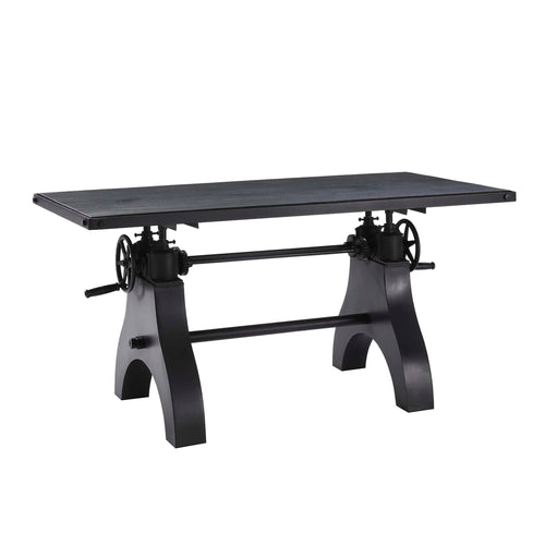 Modway furniture Genuine 60" Crank Adjustable Height Dining Table and Computer Desk - EEI-6148-BLK-BLK