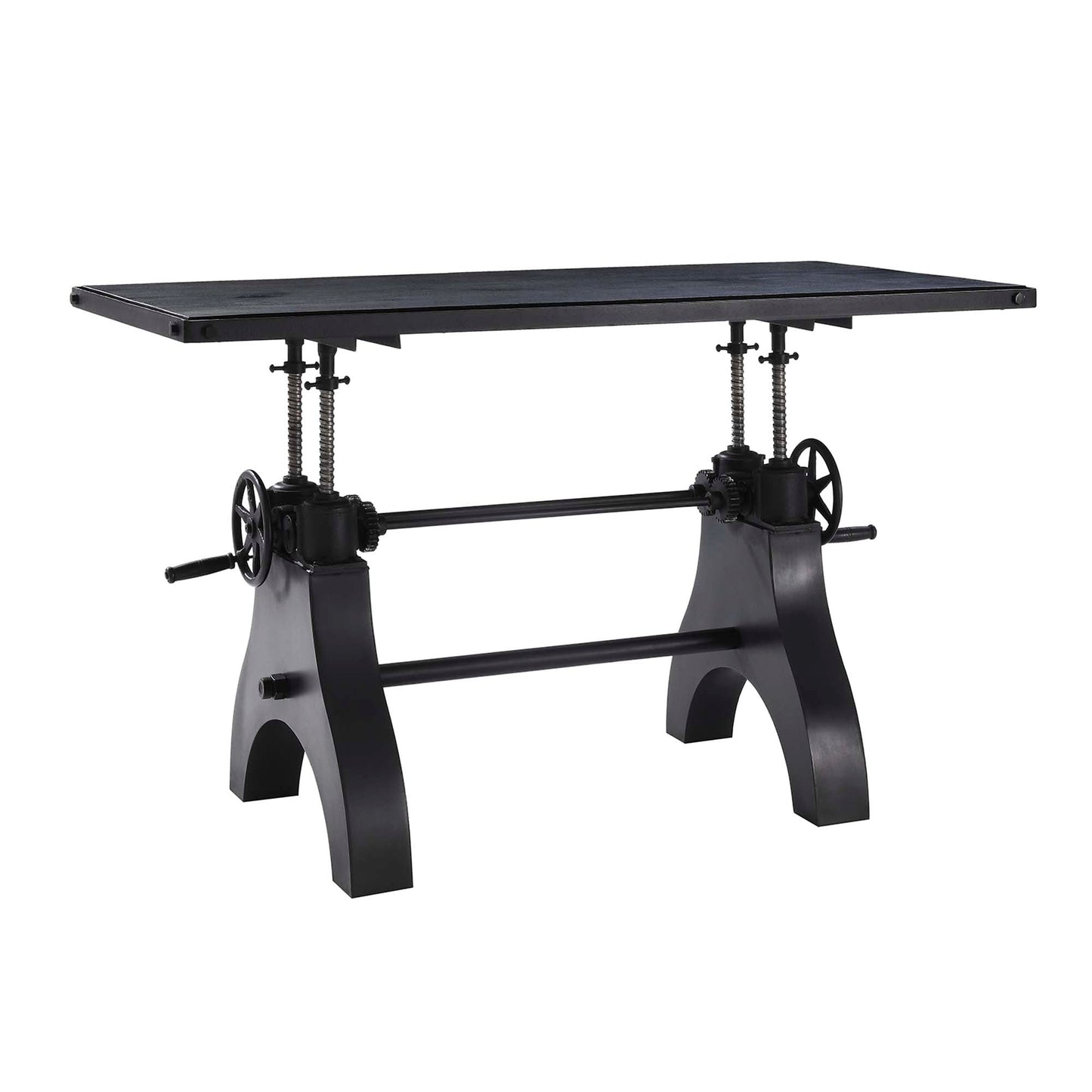 Modway furniture Genuine 60" Crank Adjustable Height Dining Table and Computer Desk - EEI-6148-BLK-BLK