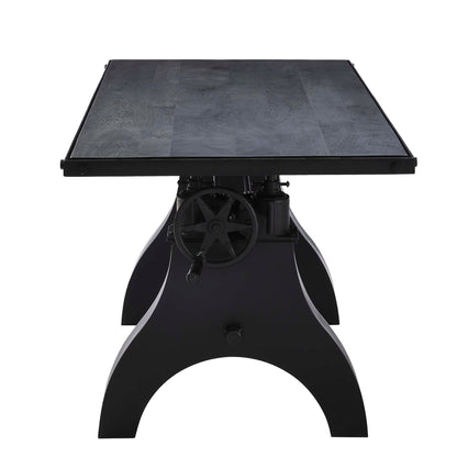 Modway furniture Genuine 60" Crank Adjustable Height Dining Table and Computer Desk - EEI-6148-BLK-BLK