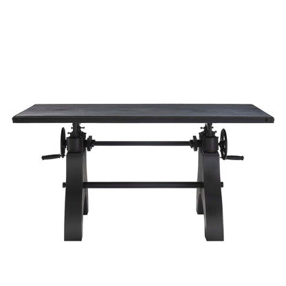 Modway furniture Genuine 60" Crank Adjustable Height Dining Table and Computer Desk - EEI-6148-BLK-BLK