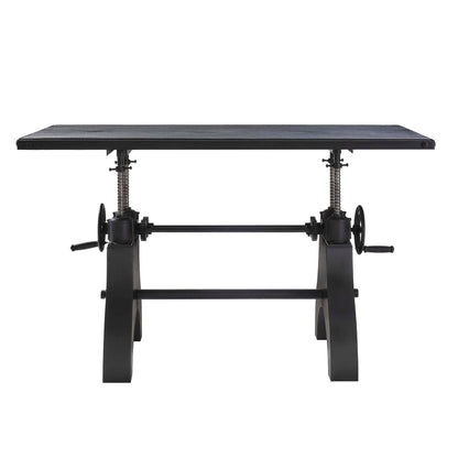 Modway furniture Genuine 60" Crank Adjustable Height Dining Table and Computer Desk - EEI-6148-BLK-BLK