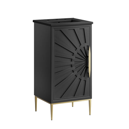 Modway furniture Awaken Bathroom Vanity Basin Included - EEI-6289-WHI-BLK